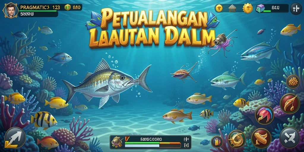 Screenshot gameplay PRAGMATIC123 menampilkan aksi memancing yang seru.
