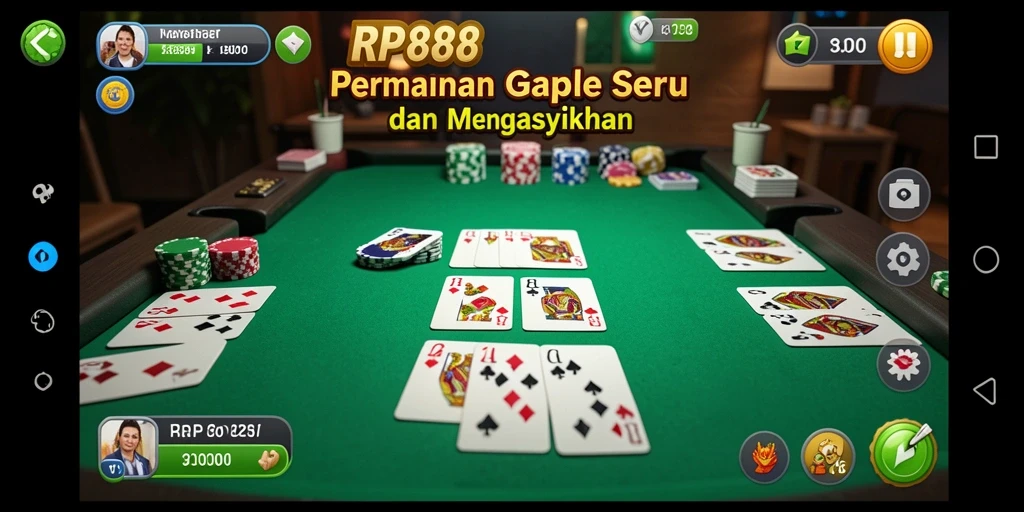 Tampilan gameplay Gaple yang seru di RP888.